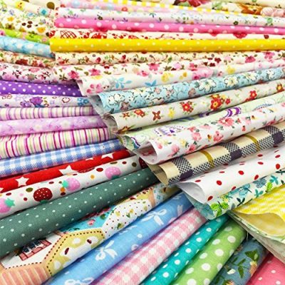 200 Pcs Telas Cuadrados de Algodón Tela Fabric